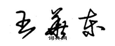 朱錫榮王華東草書個性簽名怎么寫