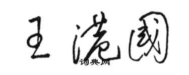 駱恆光王港國草書個性簽名怎么寫