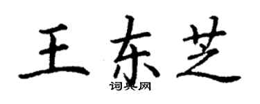 丁謙王東芝楷書個性簽名怎么寫