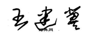 朱錫榮王建冀草書個性簽名怎么寫