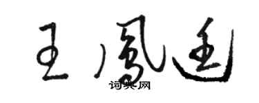 駱恆光王鳳廷草書個性簽名怎么寫