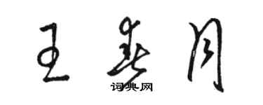 駱恆光王春月草書個性簽名怎么寫