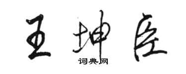 駱恆光王坤臣行書個性簽名怎么寫