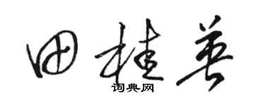 駱恆光田桂英草書個性簽名怎么寫