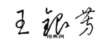 駱恆光王銀芳草書個性簽名怎么寫