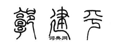 陳墨郭建平篆書個性簽名怎么寫