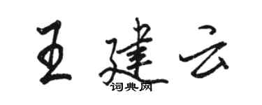 駱恆光王建雲行書個性簽名怎么寫