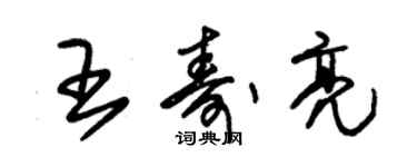 朱錫榮王壽亮草書個性簽名怎么寫