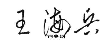 駱恆光王海兵草書個性簽名怎么寫