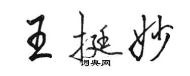 駱恆光王挺妙行書個性簽名怎么寫