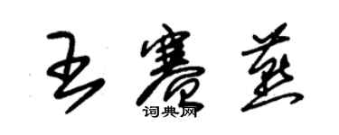 朱錫榮王賽燕草書個性簽名怎么寫