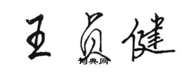 駱恆光王貞健行書個性簽名怎么寫