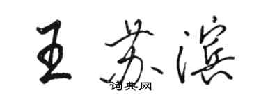 駱恆光王蘇濱行書個性簽名怎么寫