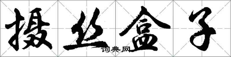 胡問遂攝絲盒子行書怎么寫