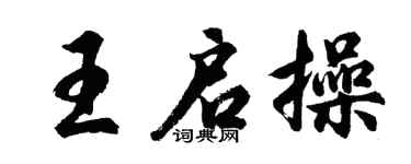 胡問遂王啟操行書個性簽名怎么寫