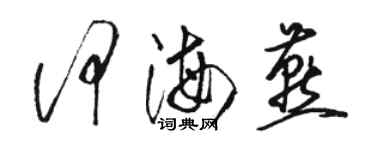 駱恆光何海燕草書個性簽名怎么寫