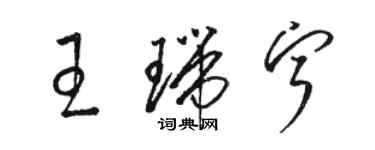 駱恆光王瑞寧草書個性簽名怎么寫