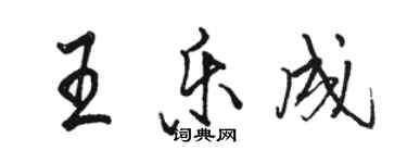 駱恆光王樂成行書個性簽名怎么寫