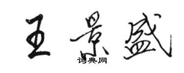 駱恆光王景盛行書個性簽名怎么寫