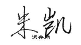 駱恆光朱凱行書個性簽名怎么寫
