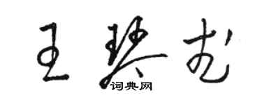 駱恆光王琴武草書個性簽名怎么寫