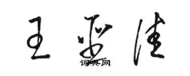 駱恆光王聖佳草書個性簽名怎么寫