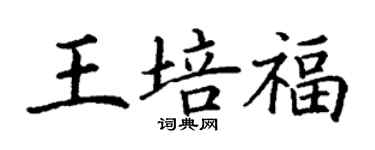 丁謙王培福楷書個性簽名怎么寫