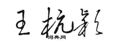 駱恆光王杭穎草書個性簽名怎么寫