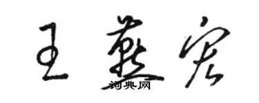 駱恆光王燕宏草書個性簽名怎么寫