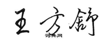 駱恆光王方舒行書個性簽名怎么寫