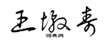 曾慶福王墩壽草書個性簽名怎么寫