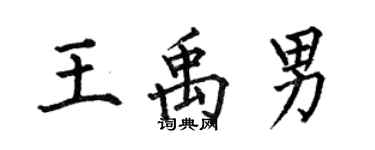 何伯昌王禹男楷書個性簽名怎么寫