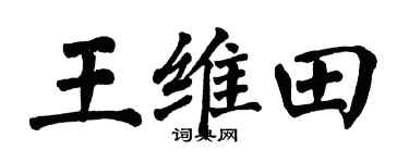 翁闓運王維田楷書個性簽名怎么寫