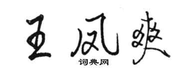 駱恆光王鳳爽行書個性簽名怎么寫