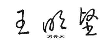 駱恆光王明堅草書個性簽名怎么寫