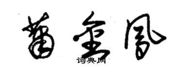 朱錫榮蕭金鳳草書個性簽名怎么寫