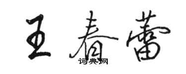駱恆光王春蕾行書個性簽名怎么寫
