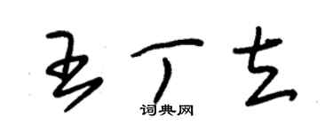 朱錫榮王丁立草書個性簽名怎么寫