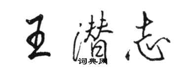 駱恆光王潛志行書個性簽名怎么寫