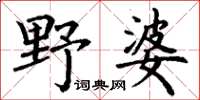 丁謙野婆楷書怎么寫