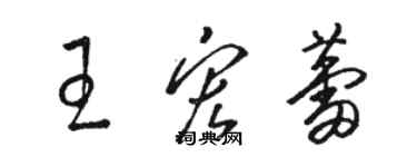 駱恆光王宏蕾草書個性簽名怎么寫