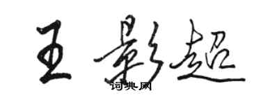 駱恆光王影超行書個性簽名怎么寫