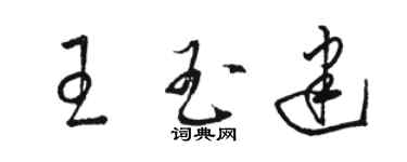 駱恆光王玉建草書個性簽名怎么寫