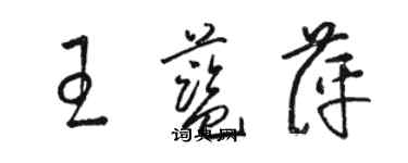 駱恆光王藍萍草書個性簽名怎么寫