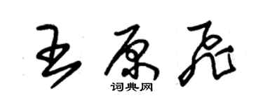 朱錫榮王原飛草書個性簽名怎么寫