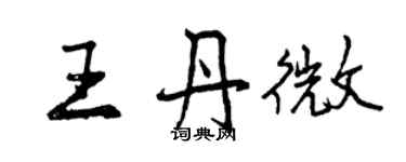 曾慶福王丹微行書個性簽名怎么寫