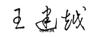 駱恆光王建越草書個性簽名怎么寫