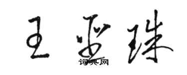 駱恆光王聖珠草書個性簽名怎么寫