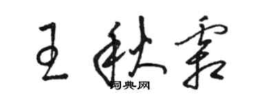 駱恆光王秋霜草書個性簽名怎么寫
