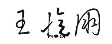 駱恆光王憶朋草書個性簽名怎么寫